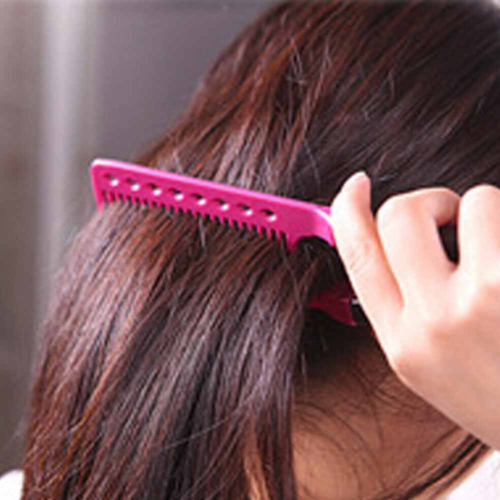 5X Hair Hairdressing Folding Salon V Comb Styling Straightening Brush Straighten