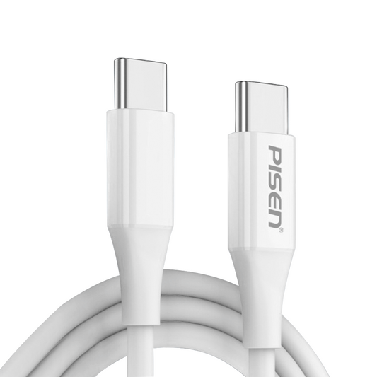 Pisen Mr White 2M USB-C to USB-C PD60W Fast Charging Data Cable (CC-PD01-2000)
