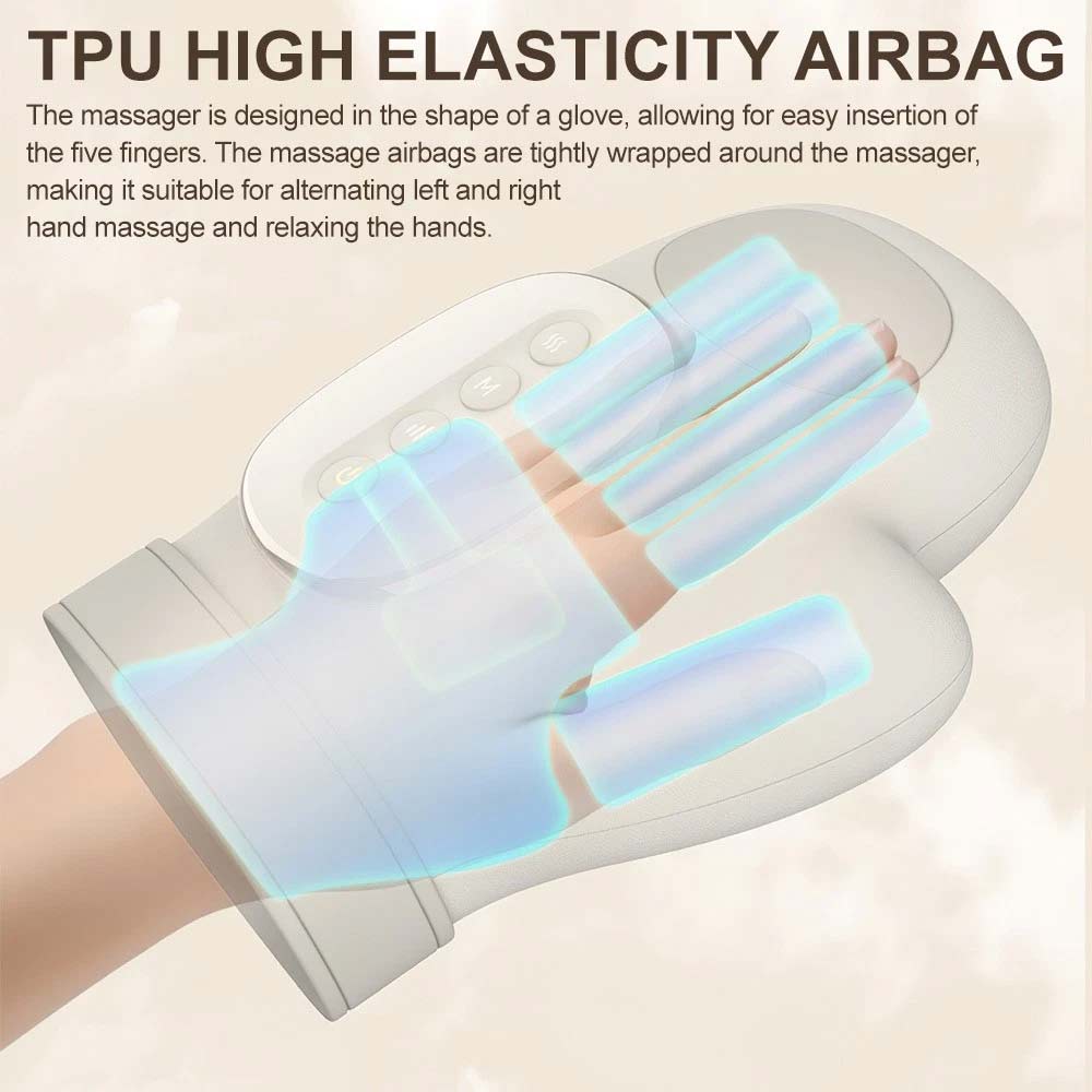 Cordless Hand Massager with Heat & Compression - for Arthritis & Carpal Tunnel