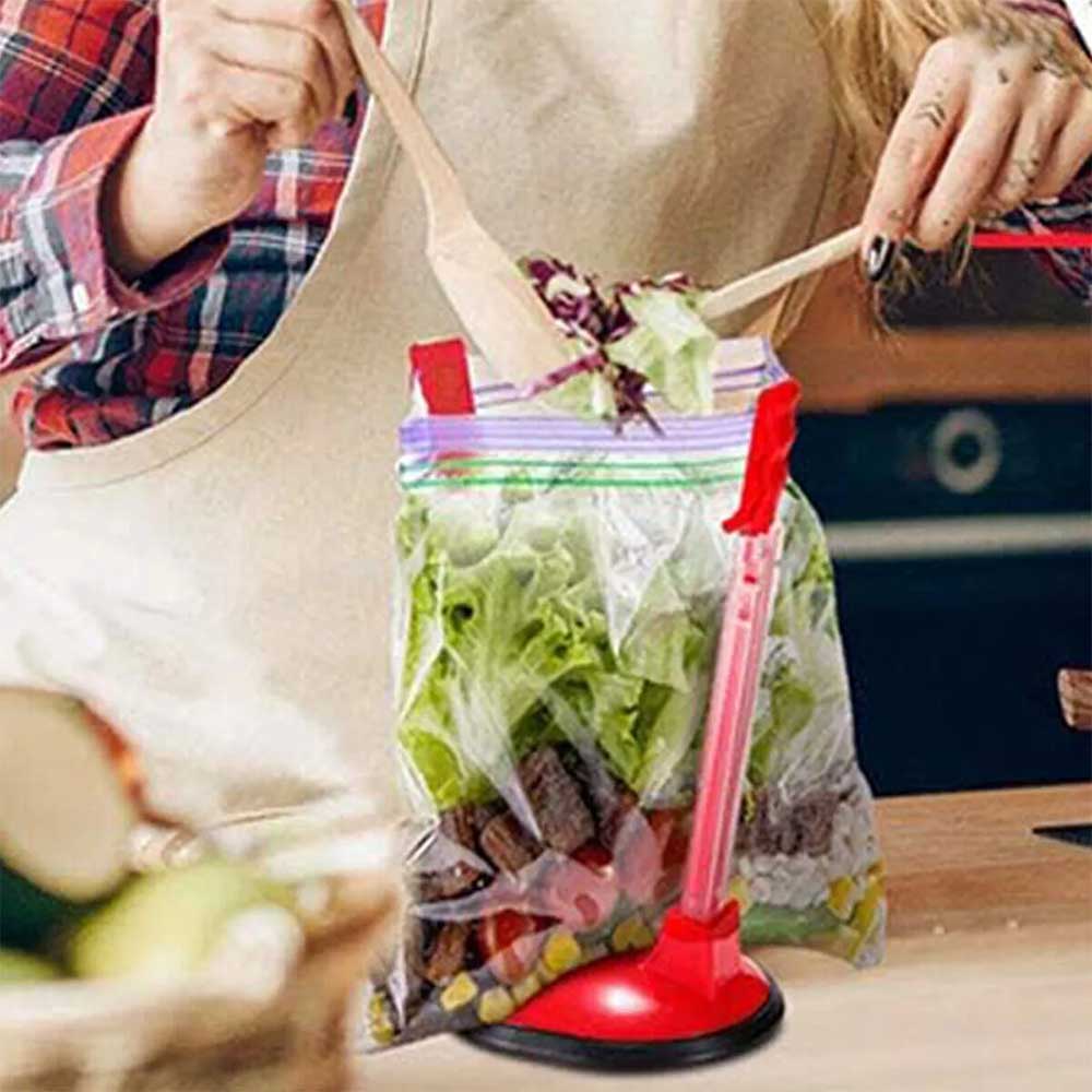 3x Baggy Rack Holder For Food Prep Bag Freezer Bag Ziplock Bag Holder Stand