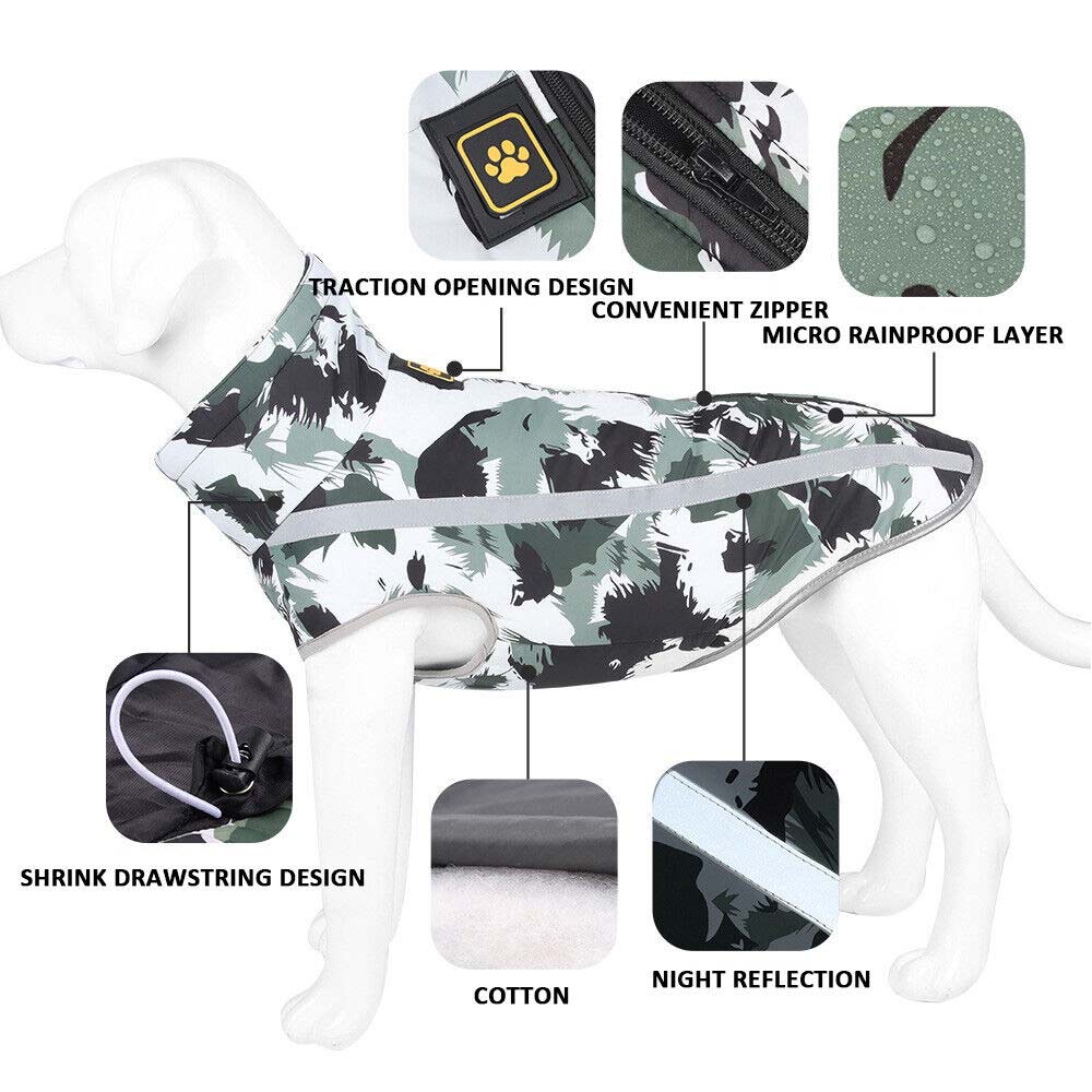 Fleece Coat Vest Jacket Pet Warm Padded Dog Puppy Clothes Reflective Waterproof