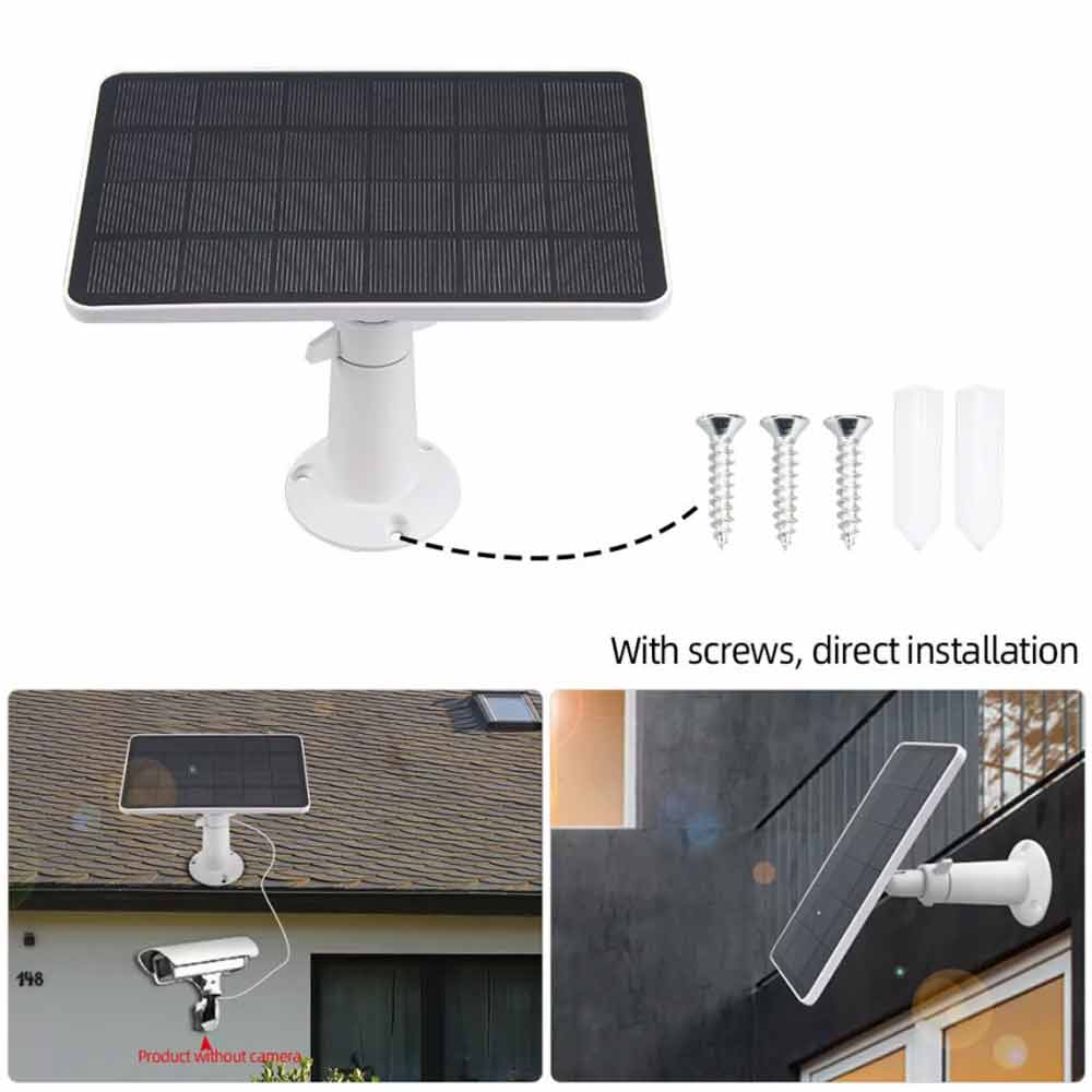 Solar Panel Outdoor Camera Security Cam Micro USB Battery Charger 5V 3m Cable