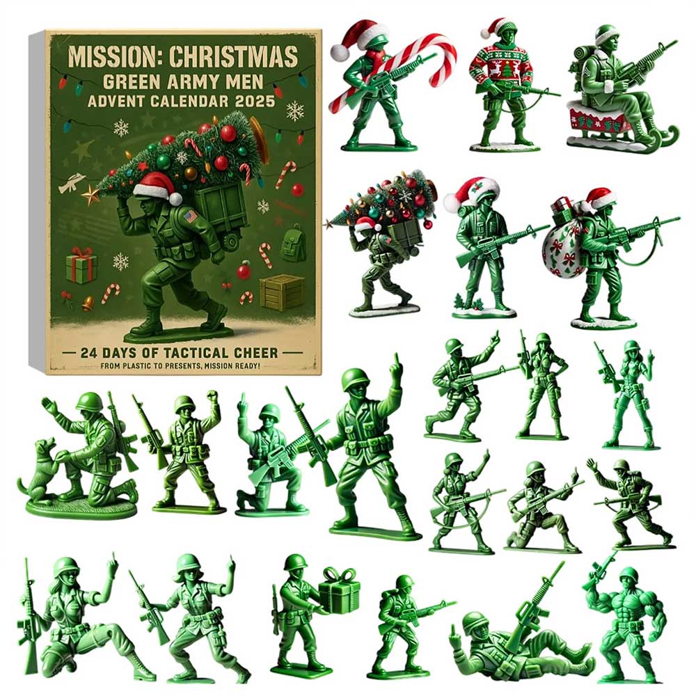MISSION: CHRISTMAS – Green Army Men Advent Calendar 2D, 24 Days of Military-Themed Countdown