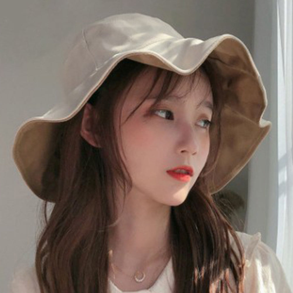 Women Men Bucket Hat Unisex Cap Cotton Fishing Hiking Camping Outdoor Sun Beach