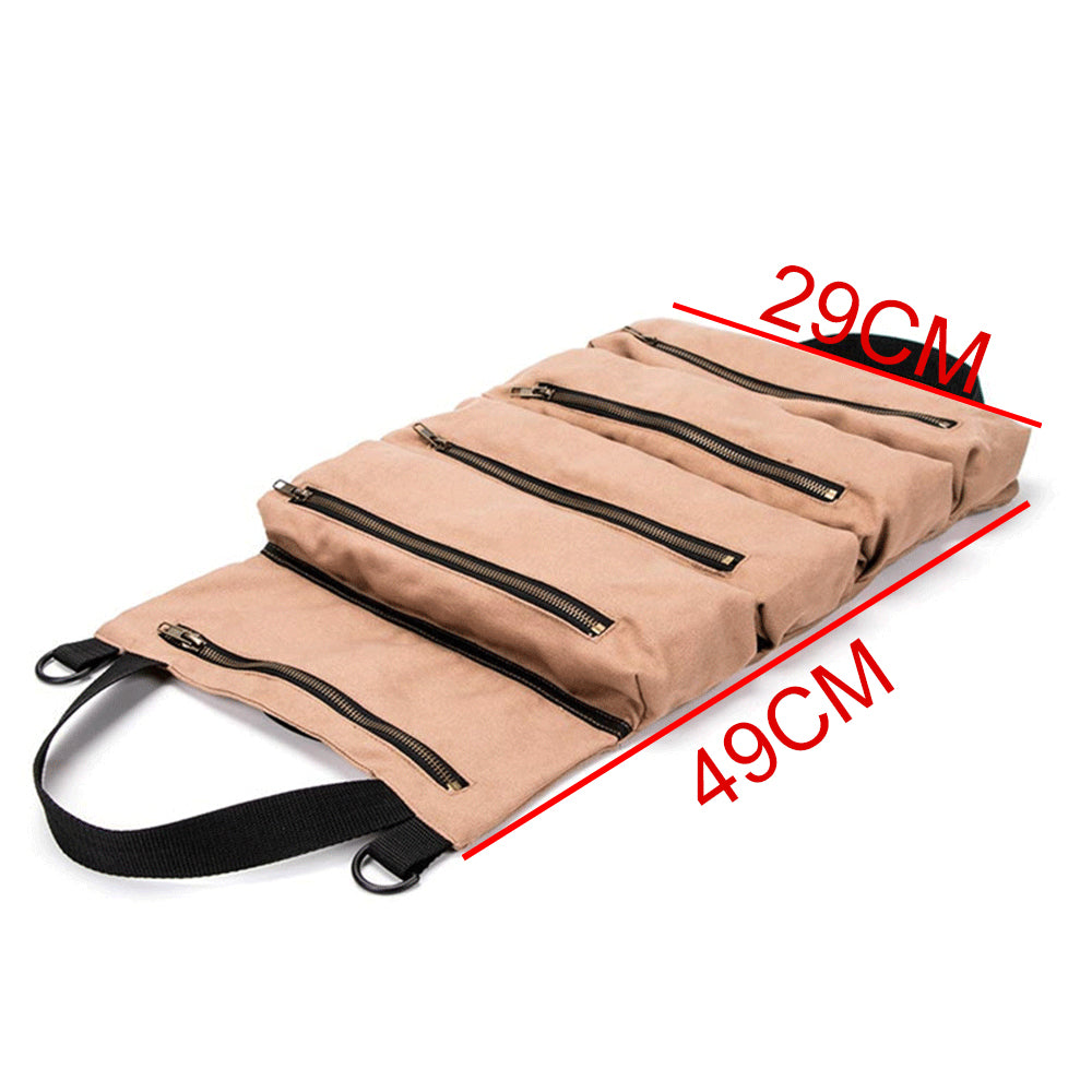 Large Car Repair Tools Home Hardware Tool Wrench Roll Up Bag Organizer Canvas