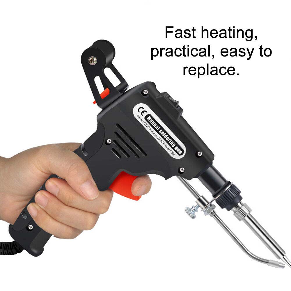 5PCS/set 60W Automatic Electric Soldering Station Iron Gun Solder Tin Tool Kit