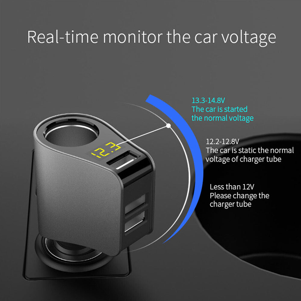 Dual USB Car Charger Fast Charge 3.1A Cigarette Lighter Socket Adapter Universal