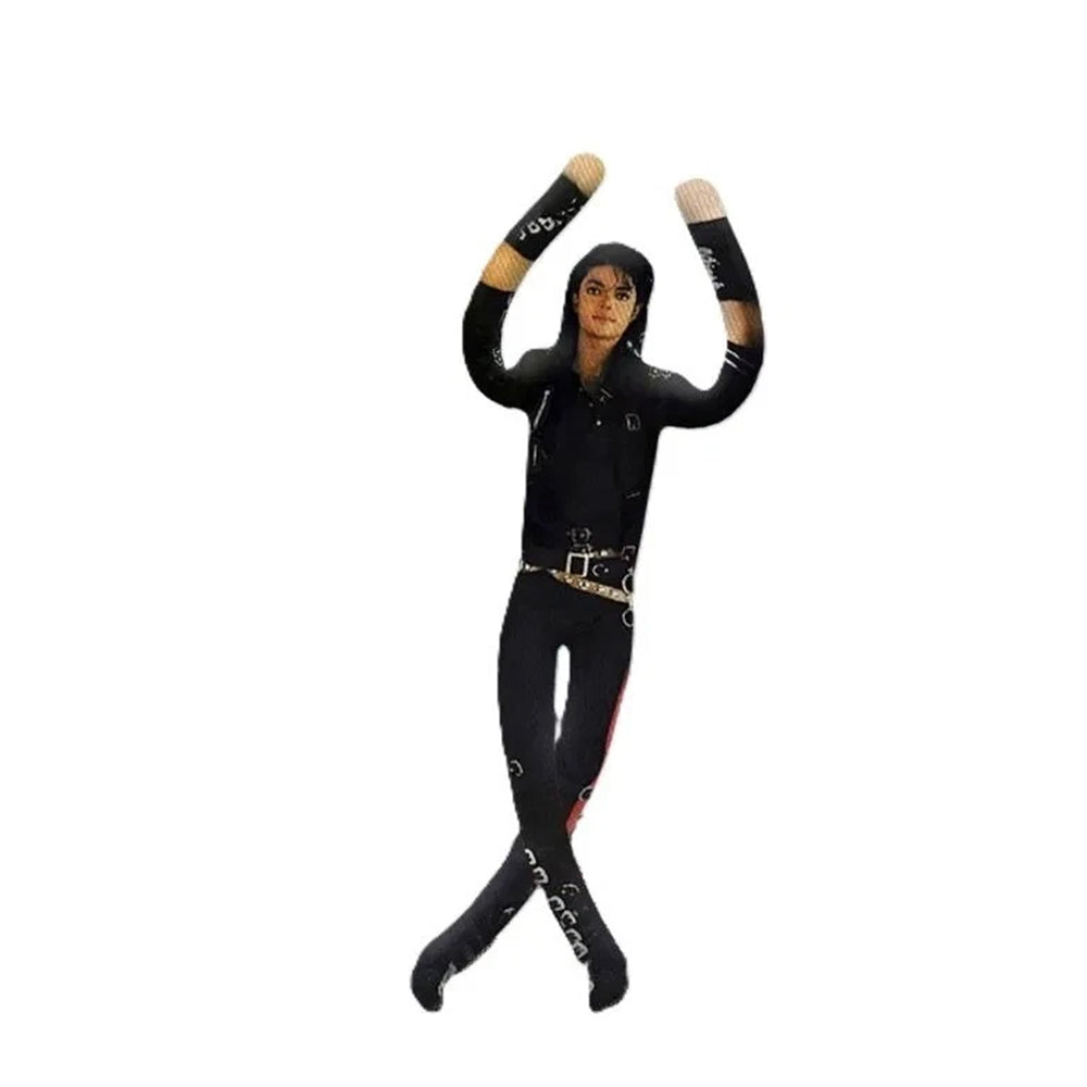Michael Jackson Plush Doll – 28cm Poseable Figure, 6 Costumes, Abstract Collectible