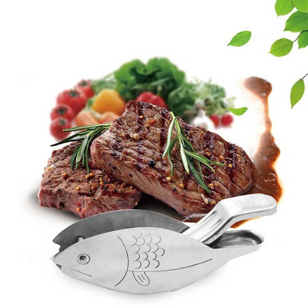 Stainless Steel Lemon Squeezer - Fish Shape Manual Juicer for Lime & Citrus