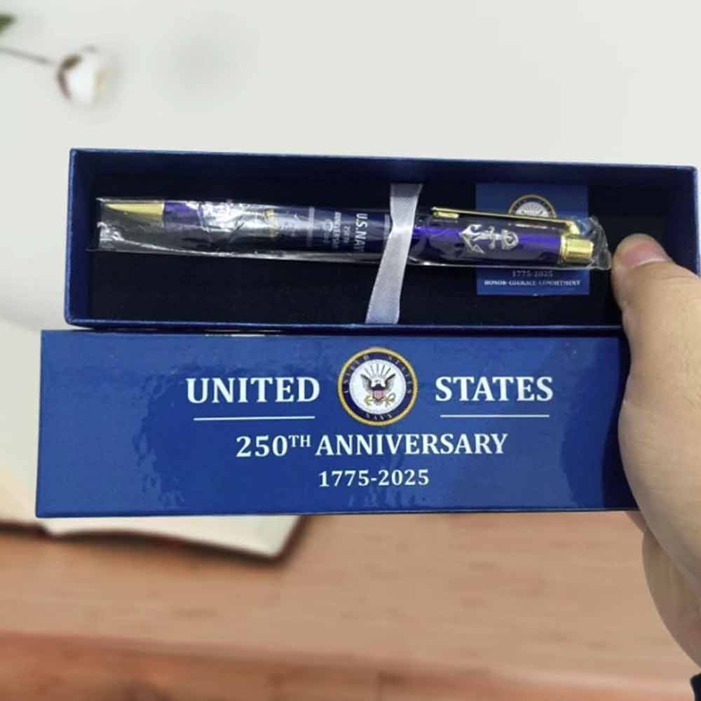 U.S. Navy 250th Anniversary Commemorative Pen (1775–2025) – Naval Gift & Collectible