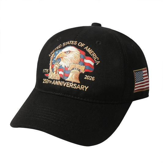 USA 250th Anniversary Baseball Cap - Patriotic 3D Print Hat 1776-2026