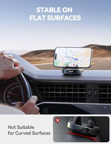 JOYROOM Car Phone Holder - 360° Adjustable Dashboard Mount for iPhone & Android