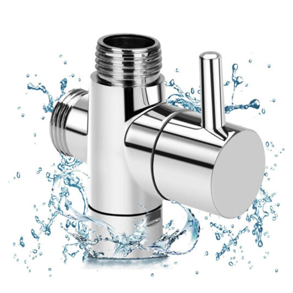 3 Ways 1/2 Showe-r Fauce-t Water Splitter Showe-r Valve Diverter Nozzle Adapter