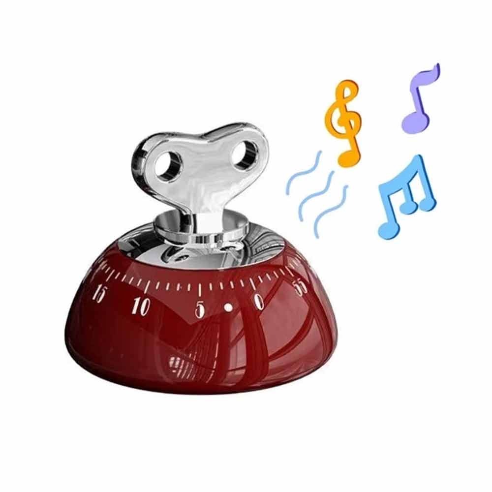 Manual Magnetic Kitchen Timer – Mechanical Mini 60-Minute Countdown Cooking Timer
