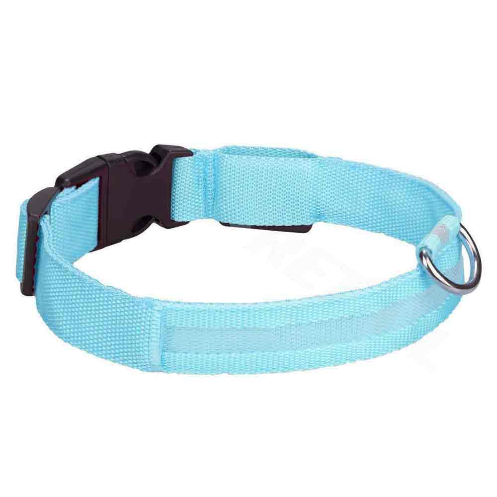 Light Up LED Dog Collar – Adjustable USB Rechargeable Pet Safety Luminous Collar M
