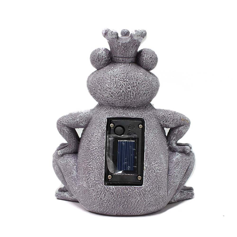 Solar Powered Light Up Fantasy Frog Garden Ornament - Outdoor LED Decor