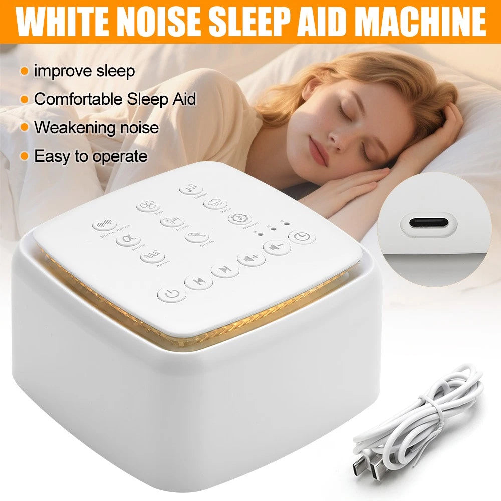 White Noise Machine – 30 Soothing Sounds, Rain Nature Therapy, Sleep Aid with Timer