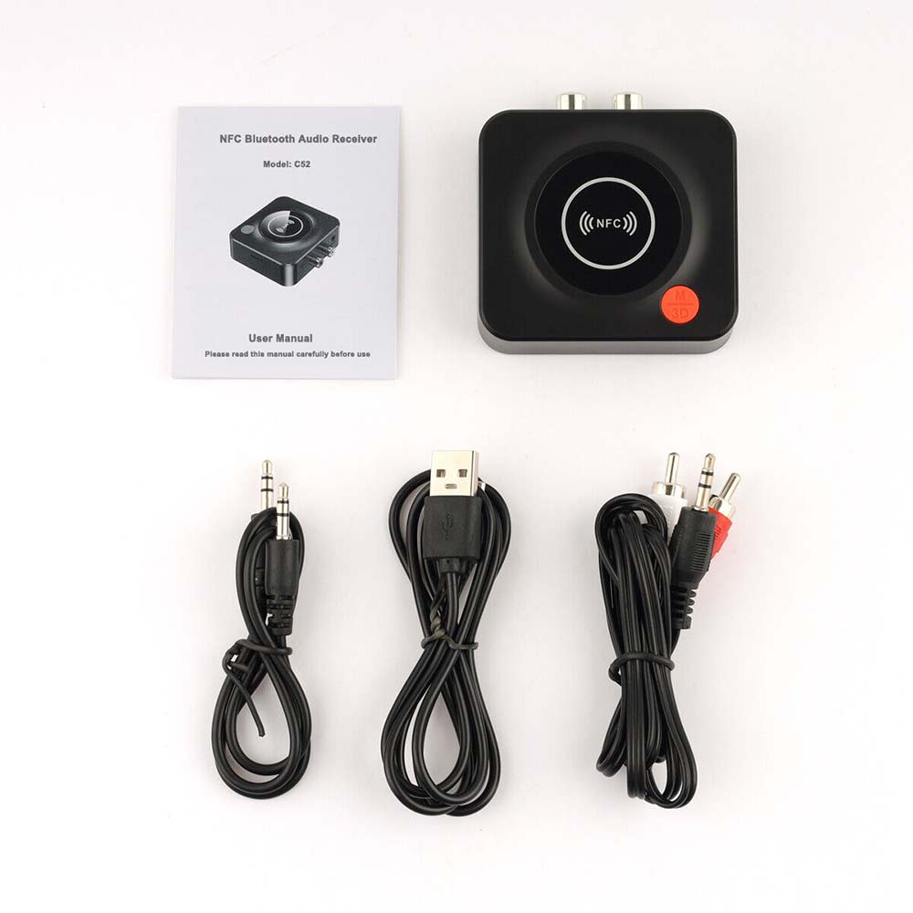 Bluetooth 5.1 Stereo Car Kit AUX 3.5mm Jack Wireless Adapter Audio Receiver