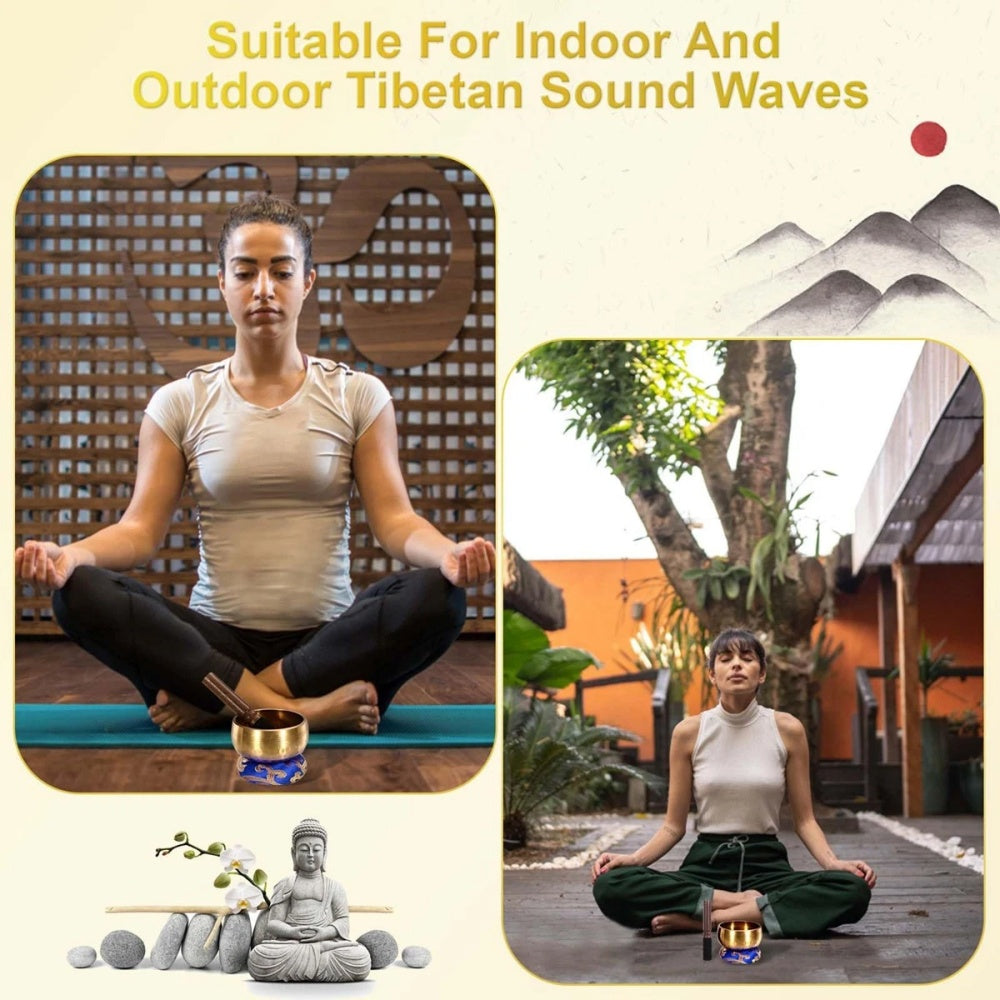 Tibetan Singing Bowl Set F/Meditation Sound Chakra Healing Yoga Relaxation