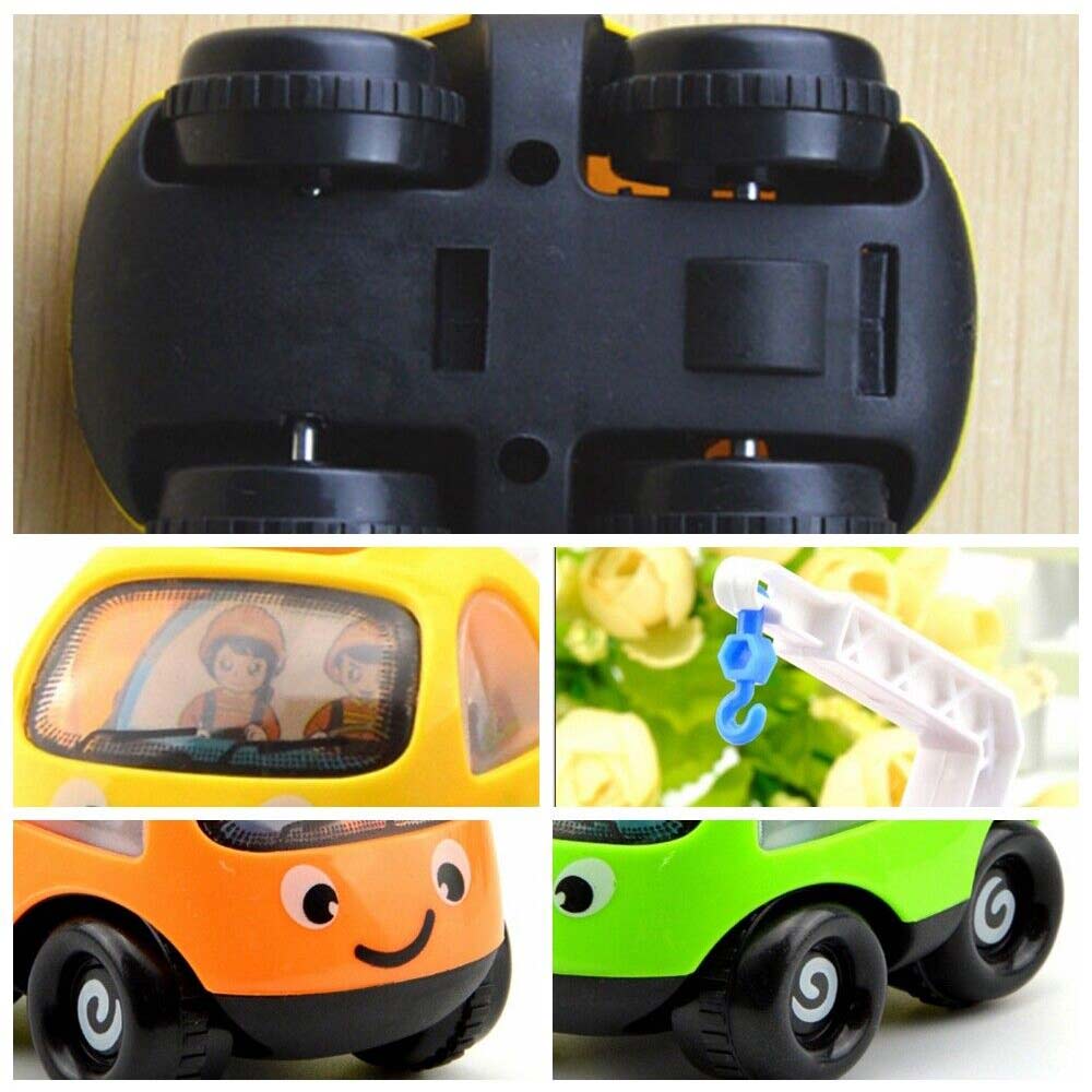4Pcs Toy Gifts Cars Pull Back and Go Vehicles Set for Boys Toddler Kids Baby