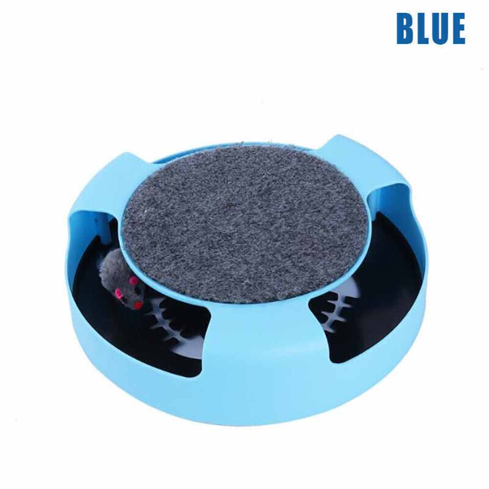 Cats Mouse Moving Catch Toy Interactive Cat Toys Indoor Cat Training Scratching Pad Round