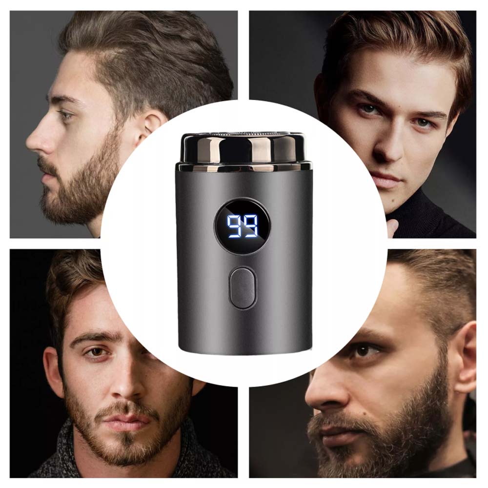Mini-Shave Electric Razor For Men USB Rechargeable Portable With Digital Display
