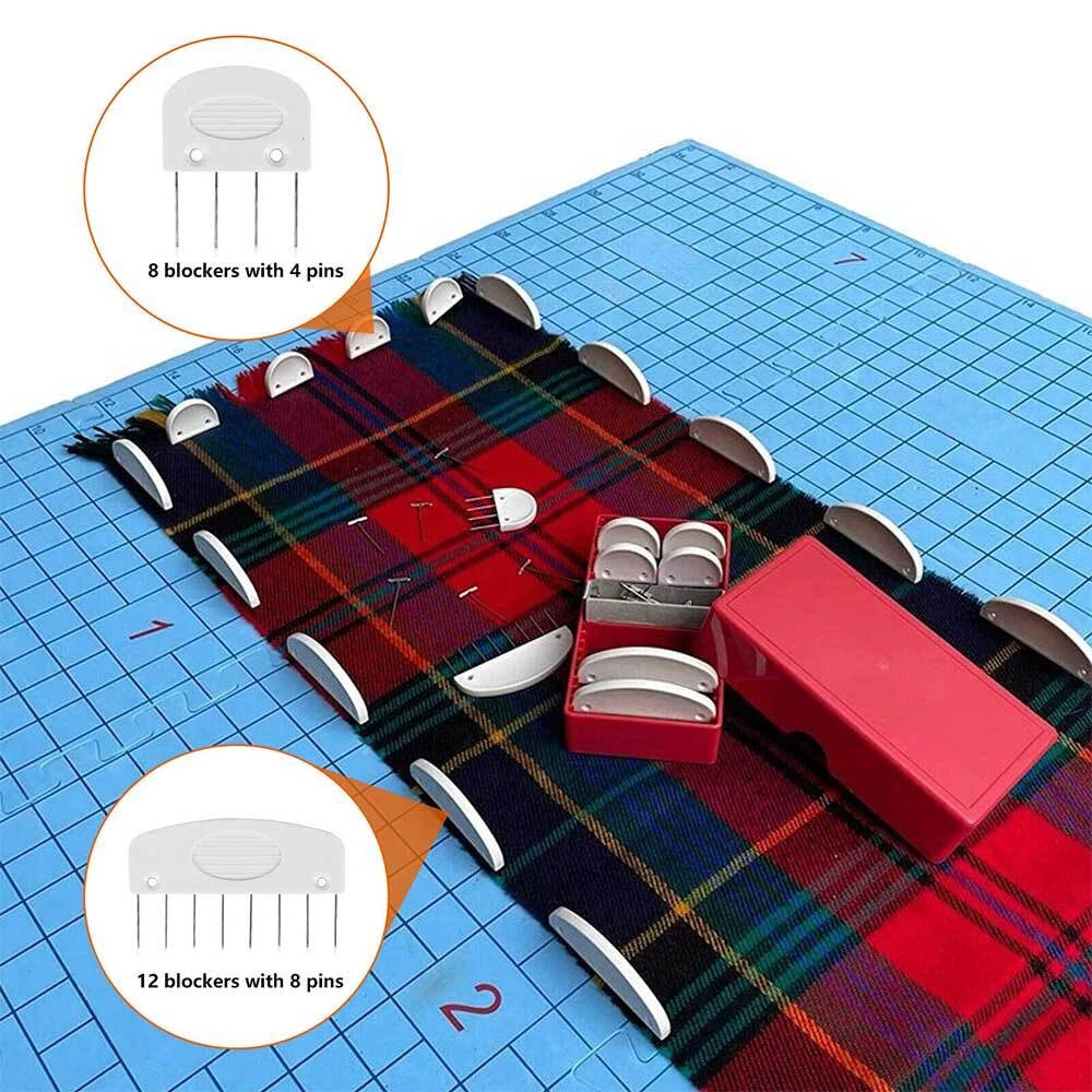 Knit Blockers & Pins Kit - 20pcs Blocking Tool for Knitting Crochet Lace