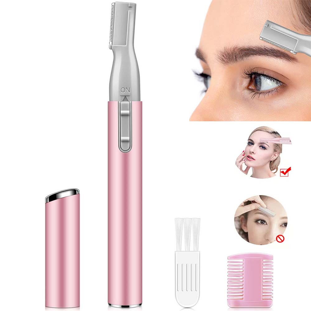 Electric Eyebrow Trimmer & Facial Hair Remover - Portable Shaver for Women