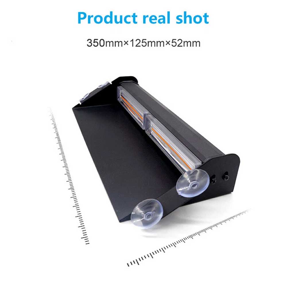 LED Warning Strobe Light Bar - 12V-24V Amber Flashing Roof Beacon for Recovery