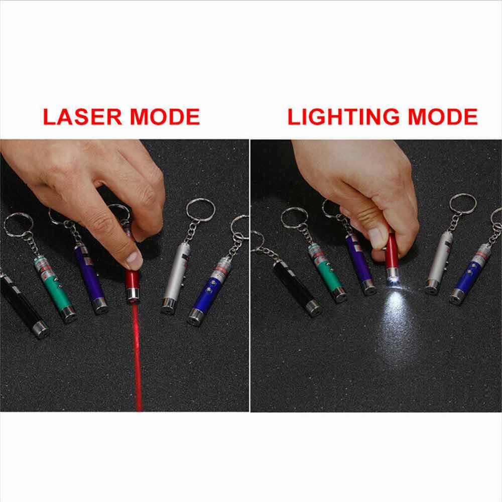 6PCS Mini Cat Dog Pet Toy Red Laser Light LED Pointer Pen Lazer Interactive Training