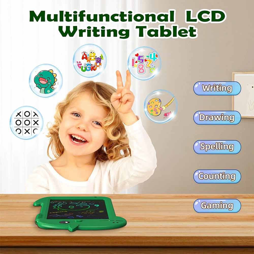 Dinosaur LCD Writing Tablet – 8.8" Drawing Board, Portable for Travel & Learning