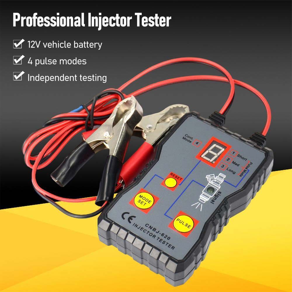 Fuel Injector Tester 4 Pluse Modes Cleaner Adapter Cleaning Tool Kit Universal