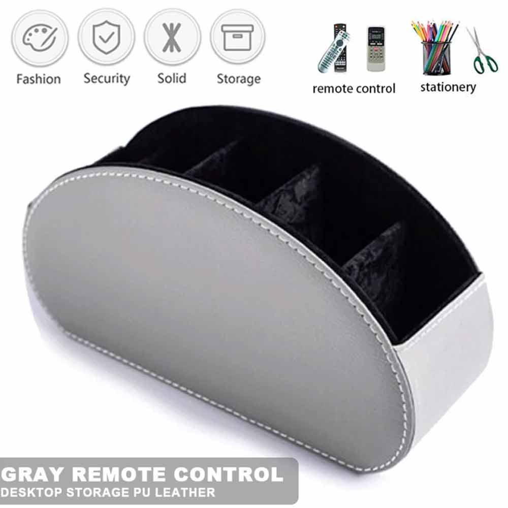 TV Remote Control Holder Table Storage Box 5 Grid Desktop Tidy Organizer Case