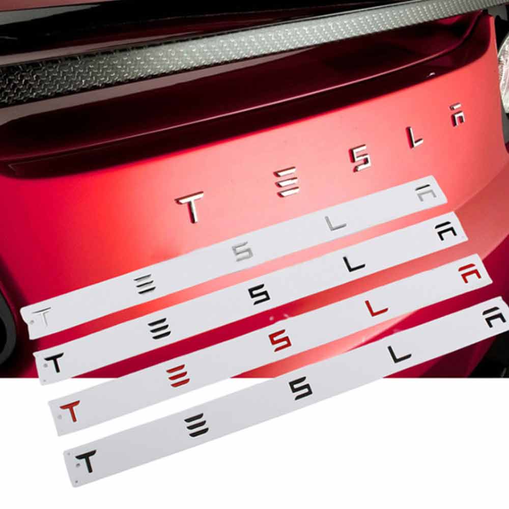 3D Trunk Letters Tailgate Rear Emblem Adhesive Badge for Tesla Model 3 Y X S