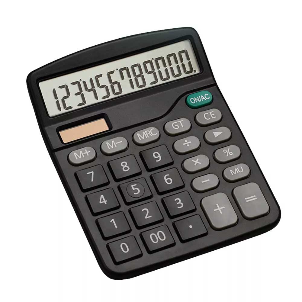 Solar Electronic Desk Calculator Extra Large Display Business Battery 12 Digit