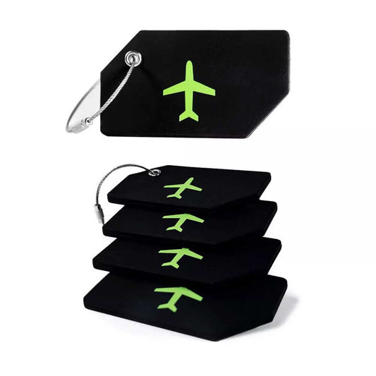 5pcs Luggage Tag Silicone Travel Baggage Suitcase Identity Address Name Label