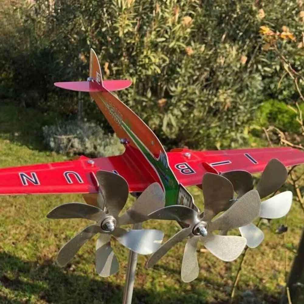 Compass Weather Vane & Garden Decoration – Airplane Wind Spinner, Aircraft Windmill