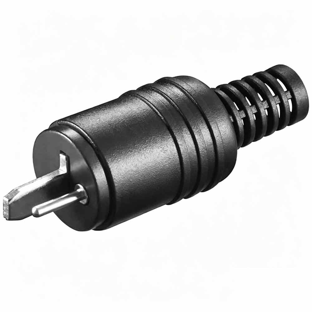 2-Pin DIN Hi-Fi Speaker Plug – Audio Connector Pack of 2 with Screw Connections