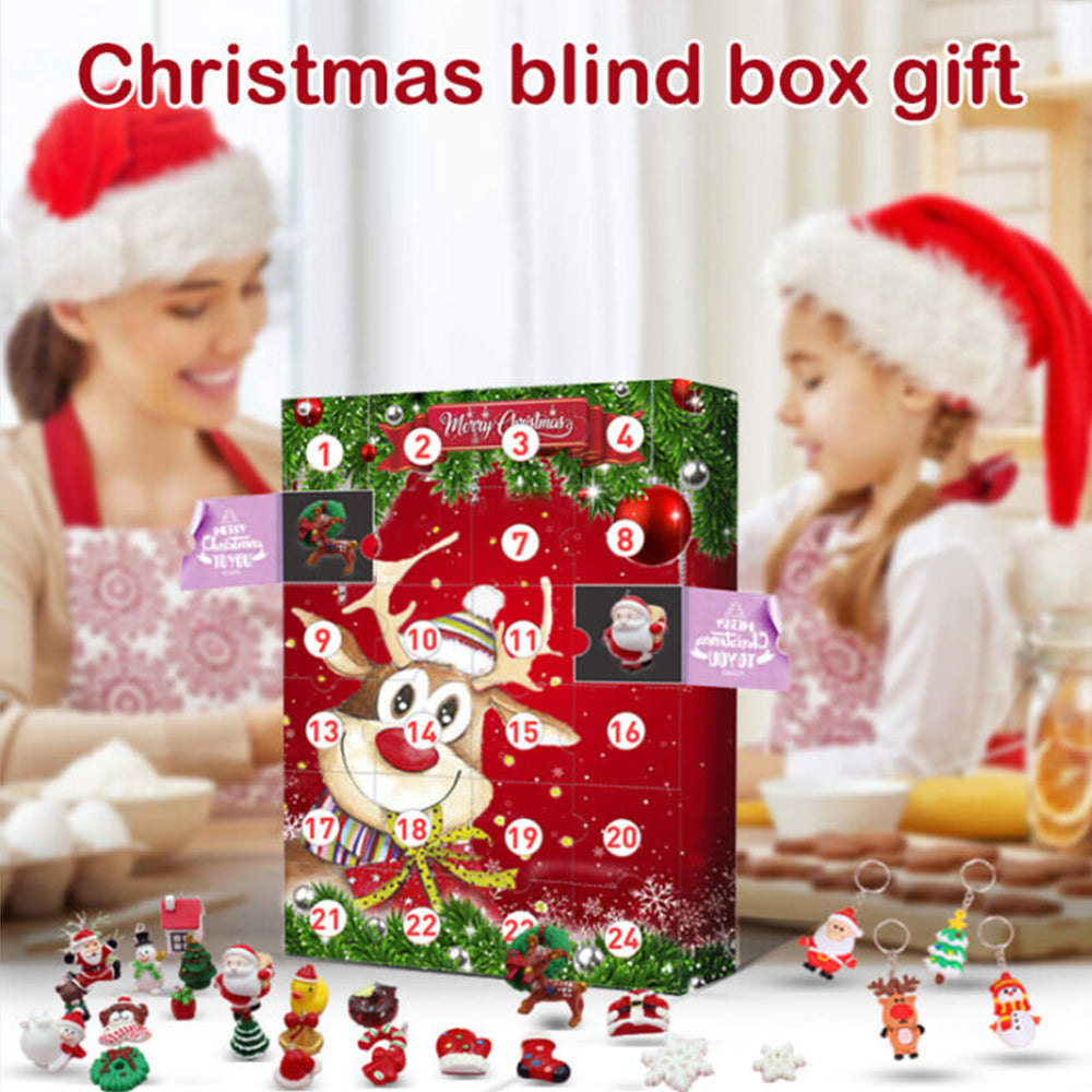 Christmas Elk Advent Calendar Children Xmas 24 Days Countdown Xmas Gift