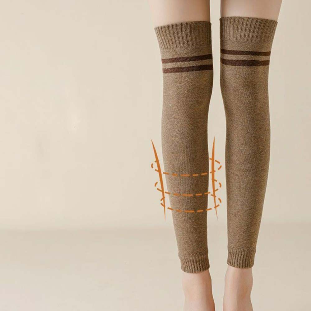 Women Knitting Leg Warmers Over Knee Socks Long Socks Women Stockings Winter