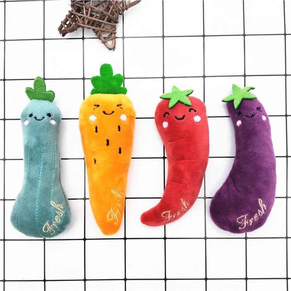 5-Piece Teeth Grinding Catnip Toys – Funny Interactive Plush Cat Chewing Vocal Toy Set