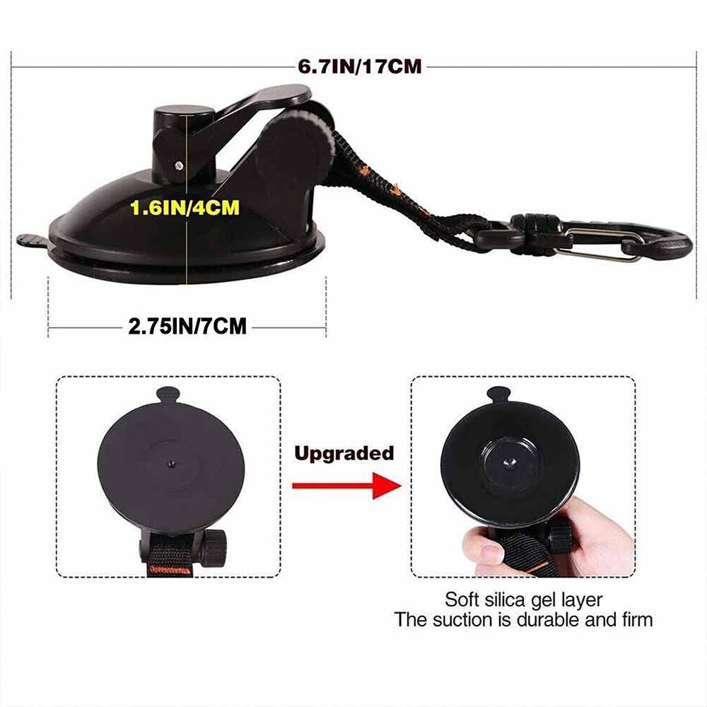 4pcs Suction Cup Anchor Securing Hook Tie Down Camping Tarp as Car Side Awning