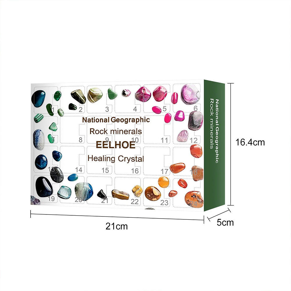 2025 Crystal Advent Calendar with 24 Healing Stones & Minerals | Countdown to Christmas with Science & Magic