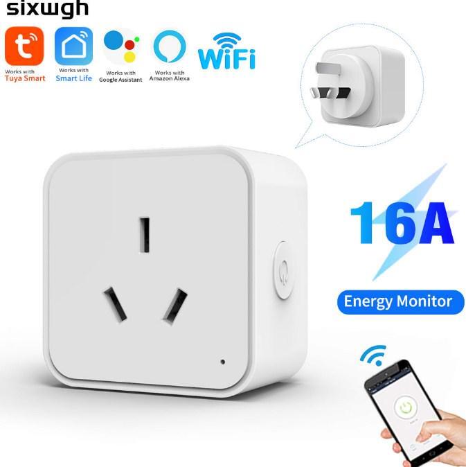 Tuya WiFi / Zigbee 16A Smart AU Socket Plug Voice Control for Alexa Google Home