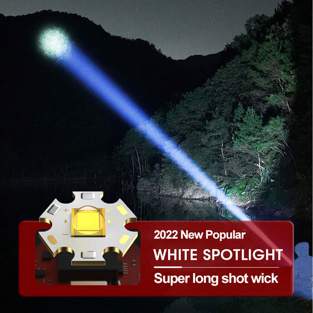 XH-P50 LED Flashlight Tactical Light Super Bright Torch USB Rechargeable
