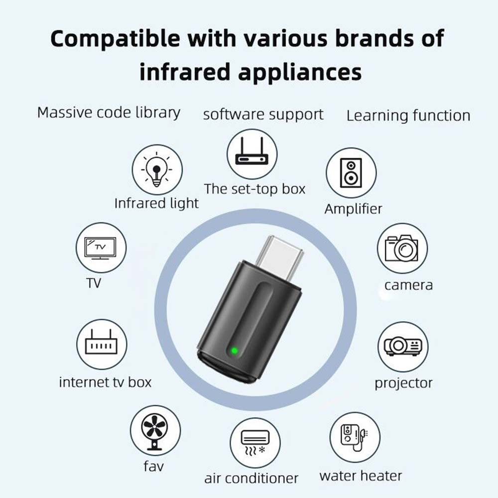 Universal for Phone Infrared Transmitter Android IOS Adapter Wireless Remote