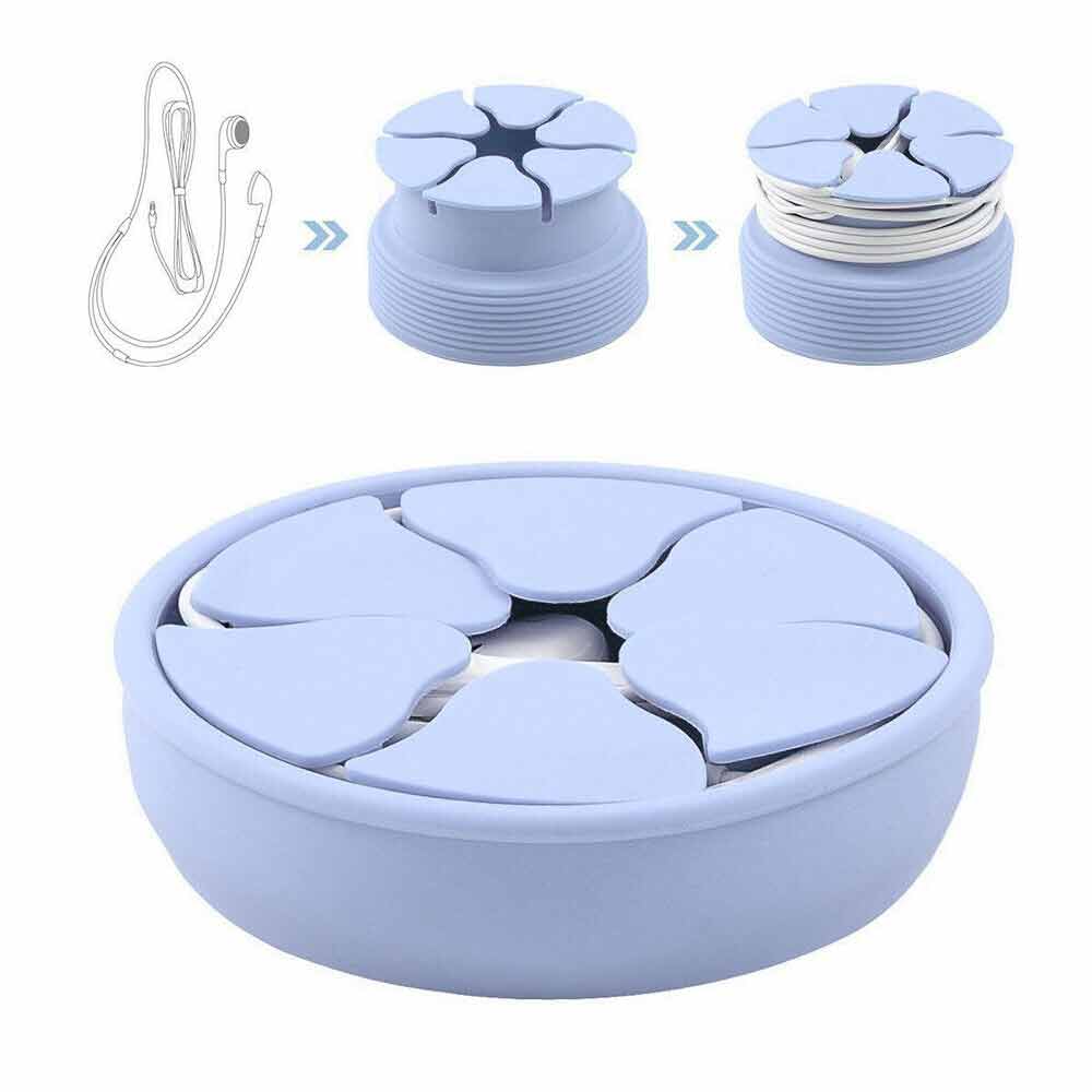 Silicone Stretch 5PO Case Mini Earphone Holder Earbud Storage Winder Carrying
