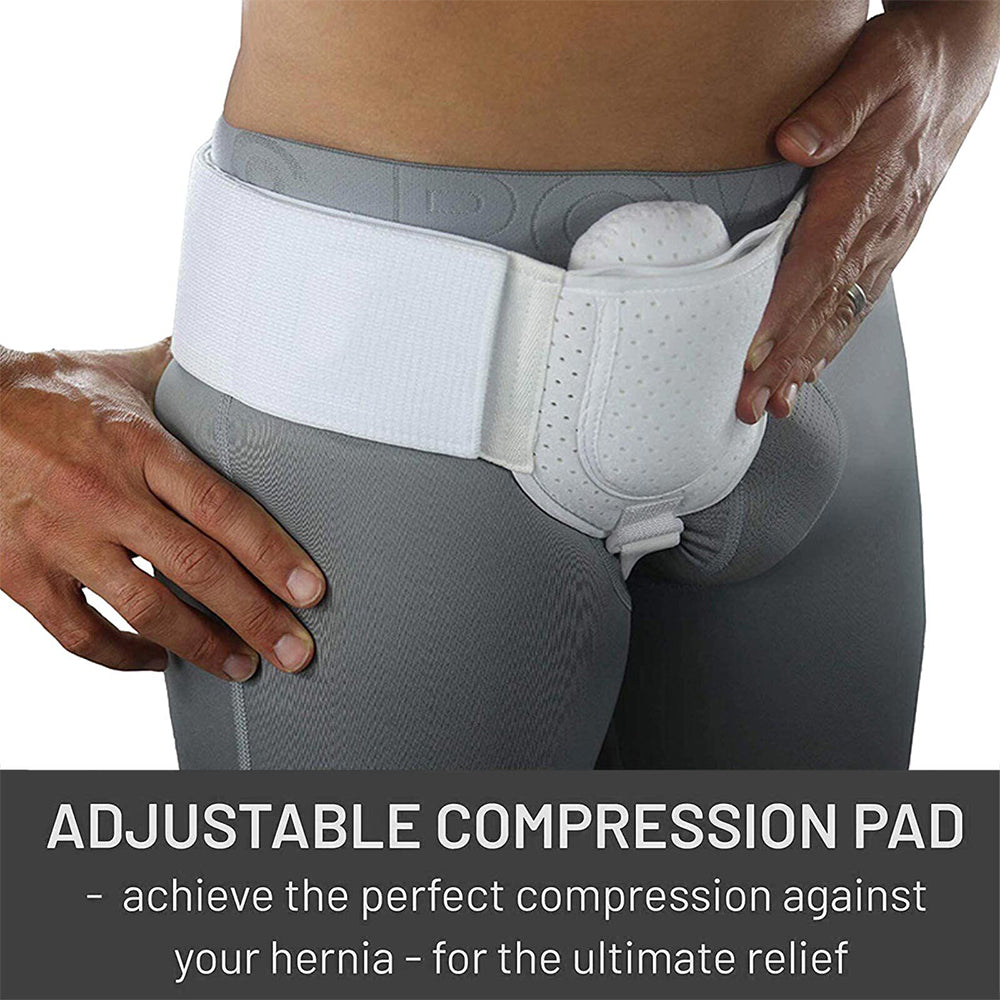 Mens Hernia Support Belt Sports Inguinal Groin Hernia Pain Relief Truss Brace