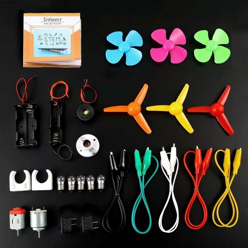 Electric Circuit Motor Kit | STEM Science Experiment Educational Montessori Toy for Kids 8+