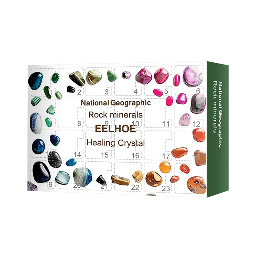 2025 Crystal Advent Calendar with 24 Healing Stones & Minerals | Countdown to Christmas with Science & Magic